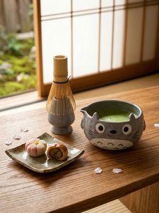 Juego de té Matcha de cerámica de estilo japonés Diseño japonés exclusivo incluye soporte de batidor de cerámica transfronterizo <span class=keywords><strong>para</strong></span> tazón de té Matcha - Product Image 2