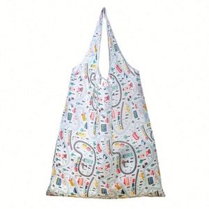 Sac de rangement en lin écologique en gros, sac à main publicitaire réutilisable avec logo personnalisé, sac de courses en polyester à motif personnalisé - Product Image 3