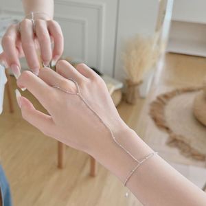 Bijoux pour femmes Dylam Dainty Design, chaîne latérale en argent 925, pendentif queue en zircone cubique 5A, bracelet chaîne pour doigt - Product Image 2