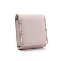 Nouvelle arrivée en cuir Pu cosmétique maquillage rouge à lèvres support présentoir organisateur mallette de rangement support boîte avec miroir