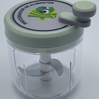 Mini hachoir à ail manuel multifonctionnel en plastique avec lame en acier inoxydable