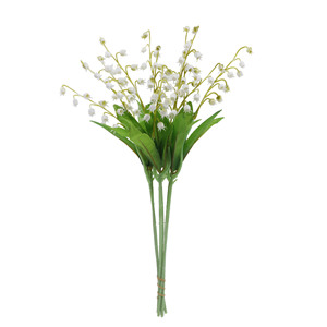 Fleurs artificielles Guanyi en plastique, lys de la vallée, branche unique, pour la décoration intérieure et les accessoires de photographie - Product Image 5