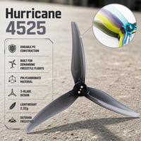 Hélice de drone FPV GEMFAN Officielle 4525 Freestyle, 3 pales en polycarbonate, pas de 2,5, accessoires légers pour drone