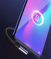 Câble USB C vers USB C à angle droit 5A PD100W Cordon 480Mbps Câble de données avec marqueur électronique pour iPad MacBook Pro Air Samsung Galaxy