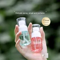 Botol semprot plastik kecil portabel isi ulang PET ukuran perjalanan 1oz 2oz 3oz 30ml 60ml 100ml botol semprot kosong Mini kabut