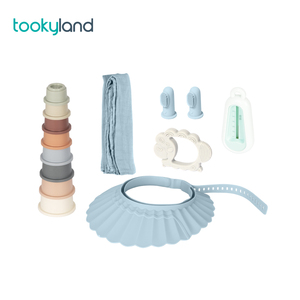 "Nouveau-né Coffret Cadeau Ensemble De <span class=keywords><strong>Bain</strong></span> Nouveau-Né Serviette De <span class=keywords><strong>Bain</strong></span> Shampooing Cap Brosse À Dents Agneau Anneau De Dentition Tasse Ensemble Thermomètre Bébé Produits" - Product Image 2