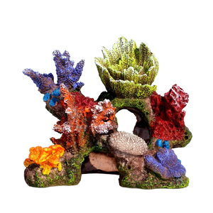Decoração de Aquário com Plantas Aquáticas Falsas em Resina, Simulação de Coral e Conchas, Ornamento Personalizado para Tanque de Peixes - Product Image 6