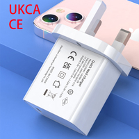 Adaptateur mural de charge rapide USB-C PD 20W Shenzhen Lvxiangyuan, prise UK, certification CE UKCA, protection OTP