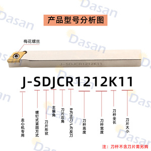 ด้าซาน Jsdj2cr L1212k07 1010k11 ที่จับเครื่องมือกลึงภายนอกสำหรับเครื่องกลึงซีเอ็นซี - Product Image 4