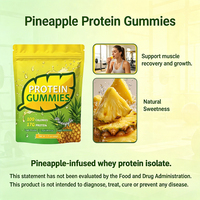 Bonbons protéinés pour améliorer l'immunité, complément alimentaire en gommes, saveur ananas, sans sucre, créatine, pour adultes, 2 gommes par portion