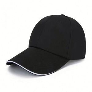 Gorras Unisex al por Mayor, Gorras de 6 Paneles con Visera Tipo Sándwich, Longitud de la Visera 8.5 cm, Ajustables, de Algodón, Deportivas, Personalizadas, de Béisbol - Product Image 1