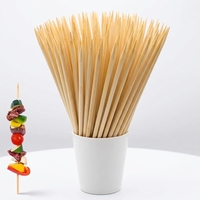 Brochettes de barbecue coréennes en bambou à long manche, compatibles machine, haute densité - Outils jetables écologiques de haute qualité