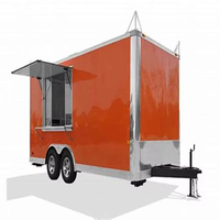Camion-restaurant mobile en acier inoxydable 2025 de Chine, remorque alimentaire d'occasion, chariots de vente de café avec certification CE
