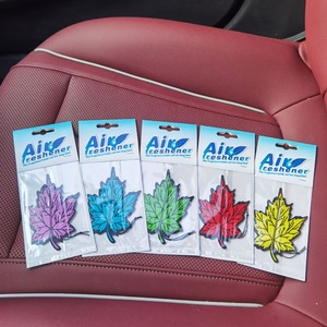 Paper Car Hanging Long Lasting Fragrance <b>Tablet</b> Custom Maple Leaf Shape Multi-scented Car air Freshener - Product Image 4