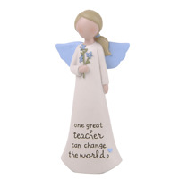 Offre Spéciale : Figurine d'ange en résine ODM, ailes roses peintes à la main, tenant une fleur, inspirationnelle, pour la décoration d'étagères à la maison, cadeau idéal pour les fêtes.