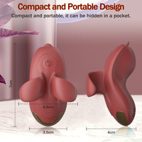 App-gesteuerter Mini-Fingervibrator mit Zungenleckfunktion, weiblicher Masturbator, Nippel-Klitoris-Sexspielzeug für Paare.