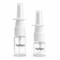 Vente en gros de flacons pulvérisateurs nasaux en plastique PET de 10 ml, 20 ml, 30 ml, pompe à brume fine, emballage médical vide, logo personnalisé, fournisseur d'usine