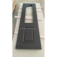 Porte intérieure en verre demi-lune façonnée sous vide, avec noyau en MDF, finition élégante et design moderne, pour hall, chambre, villa, salle de bain