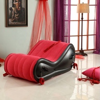 Canapé Gonflable en Forme de S pour Positions Amoureuses, Chaise Longue Sexuelle pour Adultes