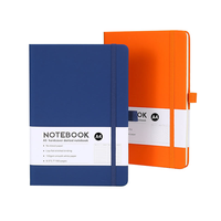 Carnet de notes à couverture rigide A4 ligné avec fermeture élastique, 160 pages, papier lisse, carnet personnalisé avec logo pour étudiant