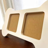 Kit d'empreintes d'argile commémorative pour chien Empreinte de patte de chien en bois Cadre de photo souvenir