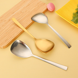 Cuchara para Servir de Acero Inoxidable 304 con Cabeza Cuadrada, Cuchara Grande para Arroz para Buffet, Hotel, Restaurante, Cantina, Utensilio para Catering - Product Image 2
