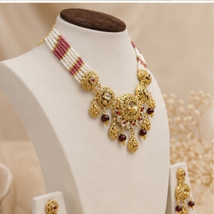 Conjunto de Collar Tradicional de Plata 925 para Mujer, Gargantilla de Diseño con Pendientes, Colección para Bodas y Fiestas - Product Image 3