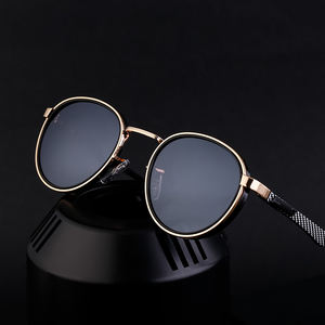 <span class=keywords><strong>Occhiali</strong></span> <span class=keywords><strong>da</strong></span> <span class=keywords><strong>Sole</strong></span> Partagas <span class=keywords><strong>Vintage</strong></span> Retrò di Design con Logo Personalizzato Montatura Rotonda Stile Punk Protezione UV400 per <span class=keywords><strong>Uomo</strong></span> e Donna - Product Image 3