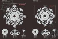 Conception moderne HN-721 Polyuréthane PU Plafond Rosette Ignifuge Intérieur Beauté Décoration pour Villas