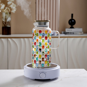 Jarra de agua fría de gran capacidad, taza para hervir agua, jarra de agua de borosilicato de alta resistencia, jarra para extraer agua fría para té y jugos - Product Image 5