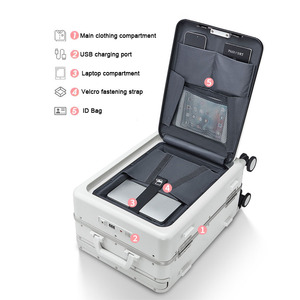 RTS Bulk Carry on TSA Lock Mute Wheels Wide Trolley Business Travel Rolling PC Material Spinner <b>Suitcase</b> Set Luggage - Product Image 2