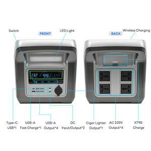 High Quality Wholesale Outdoor 220v Cell Portable Solar Station <b>Generator</b> 1000w <b>Camping</b> Mobile Bank Car Solar Pure 220v - Product Image 5
