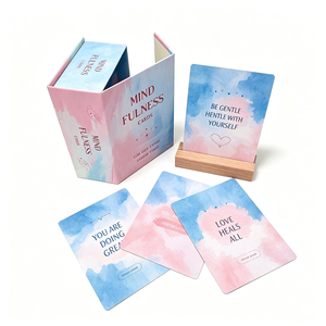 Tarjetas Inspiradoras Personalizadas, Caja Cuadrada de Cartón con Acabado Brillante, Embalaje Promocional Personalizado, Tarjetas de Afirmación de Papel - Product Image 2