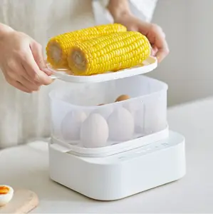 بخار البيض الكهربائي الذكي آلي من المصنع مباشرة 12 بيضة من طبقتين