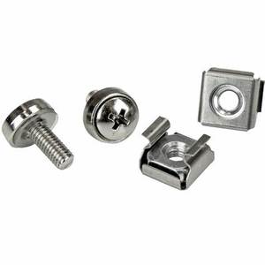 50 pezzi in acciaio al carbonio rivestimento di zinco gabbia dadi e gabbia a vite M6 + cremagliera viti M6x16 - Product Image 1