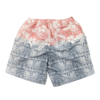 Shorts de bain pour hommes, bicolores, à imprimé floral tropical, avec taille élastique et cordon de serrage réglable, pour les vacances