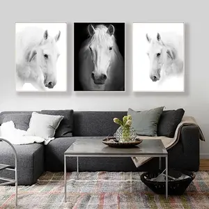 Bestseller Dier Paard Canvas Transparant Paard Schilderij Muur Kunst Decoratie Muur Schilderij Print Luxe Hotel