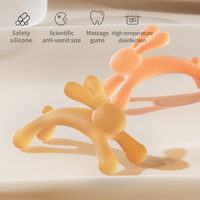 Vente en gros Bebestep Silicone antibactérien bébé anneaux de dentition en forme de boule peluche de dentition 5*9cm pour les nourrissons et les tout-petits