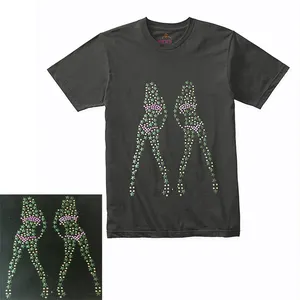 Individueller Großhandel hochwertige Strass Perle Kristall Wärmeübertragung für Kleidung T-Shirts Taschen