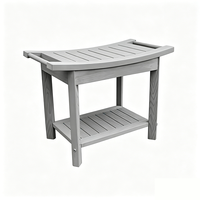 Petite table d'appoint Adirondack, table d'appoint résistante aux intempéries, base à lattes en HDPE