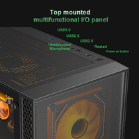 Boîtier PC Micro ATX avec panneau latéral en verre trempé, prend en charge les GPU de 325 mm, 8 positions de ventilateurs, 2 HDD, 2 SSD, 4 emplacements