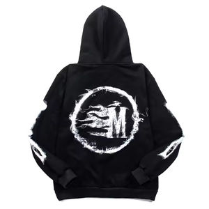 Sweat à capuche streetwear graphique personnalisé de luxe, imprimé hiver, coupe régulière, coupe-vent, imperméable, grandes tailles - Product Image 3