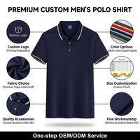 Chemise de golf pour homme en polyester/coton, tricotée unie, séchage rapide, évacuation de l'humidité, logo personnalisé imprimé par transfert thermique, idéale pour les entreprises