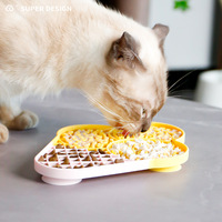 Tapis de Mangeoire Lente et Assiette à Lécher en Silicone en Forme de Fruits/Glace pour Animaux de Compagnie (Chats et Chiens) – Idéal pour l'Intérieur et les Voyages – Vente en Gros