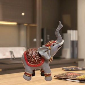 2025 New Arrival Personalizável Elefante Escultura Decoração Handmade Resina À Prova D' Água Estatueta pintados à mão Office Desk Casa - Product Image 4