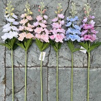 Fleur artificielle de luxe au toucher réel delphinium blanc bleu violet décoration de mariage arrangement de fleurs au toucher réel delphinium