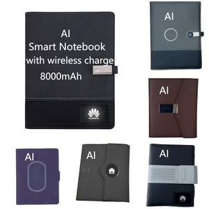 Carnet intelligent A5 avec assistant vocal IA, en cuir PU, bloc-notes numérique OCR, logo personnalisé, cadeaux d'affaires - Product Image 3