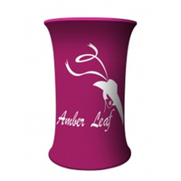 Table de comptoir pliable pop-up en aluminium et polyester, présentoir imprimé par transfert thermique pour activités promotionnelles