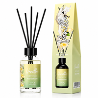 Diffuseur à bâtonnets 100ml Vanille Café Parfum Chaleureux, Ensemble de bâtonnets de parfum d'ambiance longue durée, Désodorisant d'intérieur, Cadeau chaleureux pour la maison