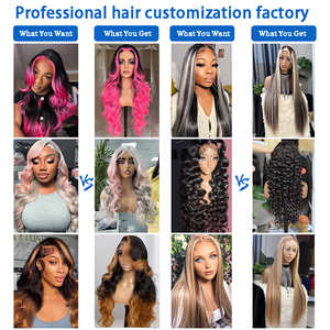 วิกผมหน้าผากลูกไม้ 13x4 สำหรับผู้หญิงผิวสีดำ, วิกผมแท้แบบลอนยาว, คุณภาพสูง ใช้งานง่าย, ขายส่งจากโรงงานโดยตรง - Product Image 5